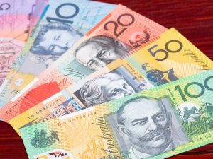 Banknotes from Australia - Dollars a business background