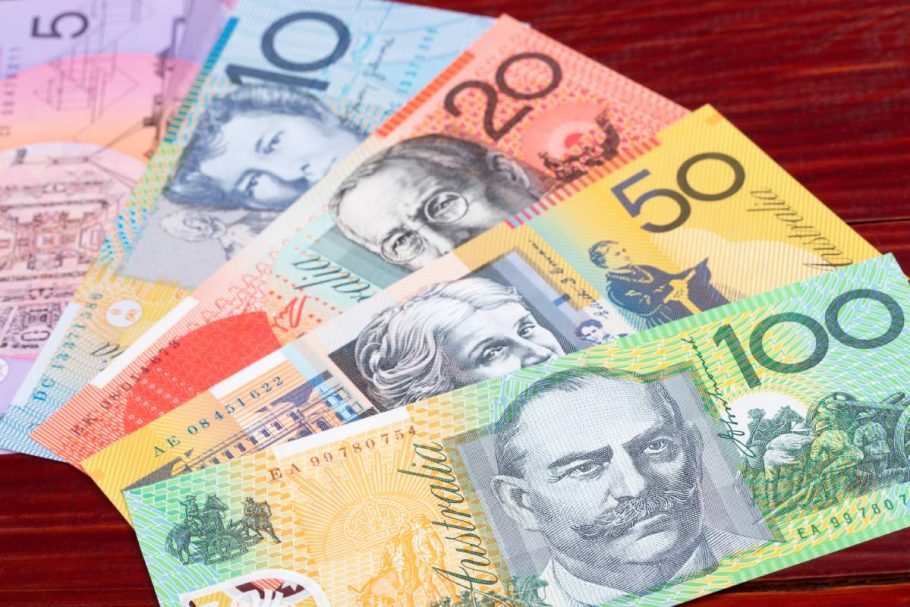 Banknotes from Australia - Dollars a business background